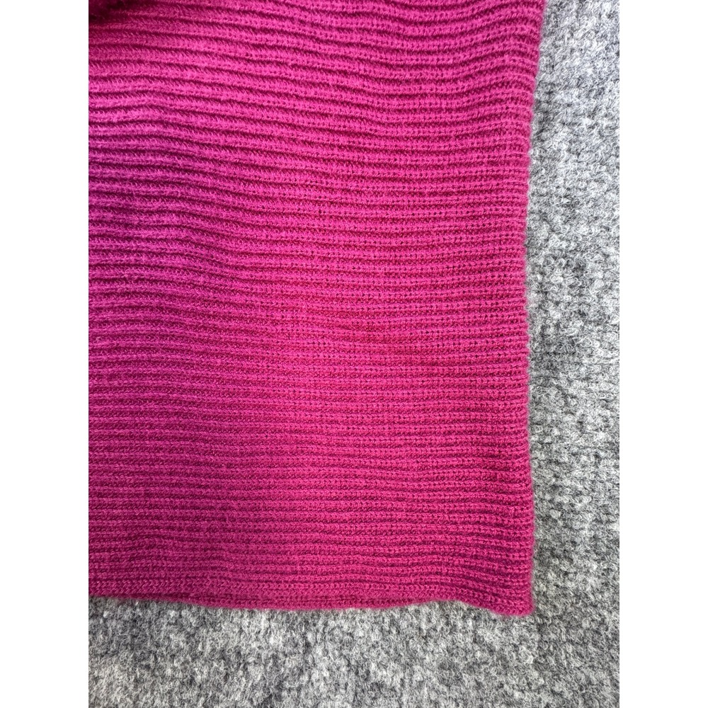 Talbots Ribbed Boat Neck Sweater Magenta Pink Medium Lambswool Nylon Blend - Picture 4 of 10